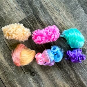 Lol Surprise Hair 6 piece Doll Hair Wigs Bundle